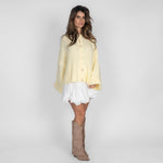 Oversized cardigan with soft sleeves