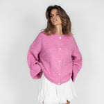 Oversized cardigan with soft sleeves