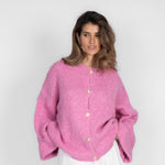 Oversized cardigan with soft sleeves