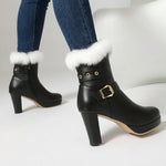 Elisa Fur Ankle Boots