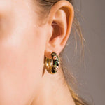 Wildflower Charm Hoop Earrings