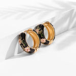 Wildflower Charm Hoop Earrings