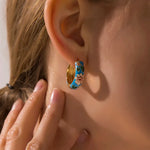 Wildflower Charm Hoop Earrings