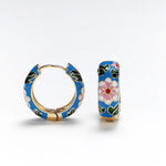 Wildflower Charm Hoop Earrings