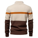 Men's Cotton Striped Half Zip Sweater | Modern Autumn Layering Essential