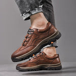 Men's Leather Trail Sneakers | Durable Retro Comfort Fit