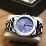 KingRoyal Luxury Men's Watch - Heavy Stainless Steel Watch with Octagonal Case
