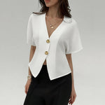 Cleo Gold Button Blouse