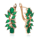 Emerald Vine Drop Earrings