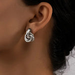 Geometric Knot Stud Earrings