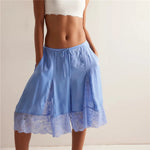 Celeste Satin Lace Shorts