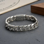 Iron Crest Silver Bracelet