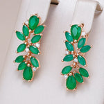 Emerald Vine Drop Earrings