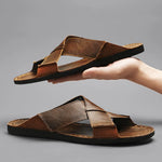 Calder Genuine Leather Slides