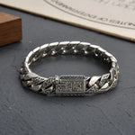 Iron Crest Silver Bracelet