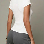 Reese Ribbed Button Top