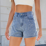 Brooke Rhinestone Denim Shorts