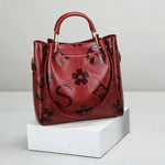 Floral Leather Crossbody Bag