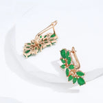 Emerald Vine Drop Earrings
