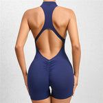 Zip V-Back Bodysuit Shorts