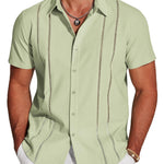 KZZ 3D Printed Short-Sleeve Shirt for Men