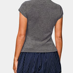 Reese Ribbed Button Top