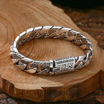 Iron Crest Silver Bracelet