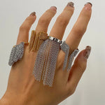 Sorelle Tassel Chain Rings