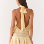 Isla Morgan | Halter Neck Ruffle Mini Dress For Women