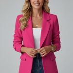 Women’s Blazer with Notched Lapel and Single Button