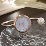 Fashionable Mother-of-Pearl Diamond Pointer Bracelet Watch