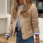 Joy To The World Tweed Metal Button Pocket Jacket