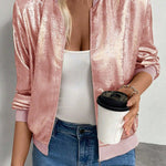 Stylish Loose-fitting Long-sleeved Zipper Casual Jacket