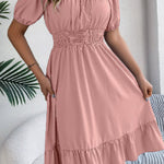 Freya Bennett | Ruffled A-Line Midi Dress For Women