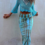 Adoring Memories Tie-dye Elastic Waist Maxi Skirt