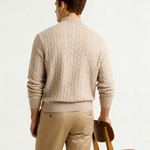 100% Cashmere Woven Half Zip
