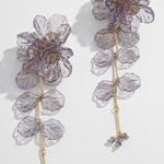 Fashionable Tassel Floral Mermaid Pearlescent Earrings