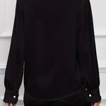 Stylish Ruffled Tiered Lapel Long-sleeved Shirt