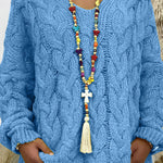Orion Cable Knit Hooded Pullover Sweater