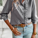 Temperament Commuter Buttoned Long Sleeve Shirt