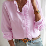Temperament Commuter Buttoned Long Sleeve Shirt