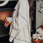 Halloween Sequined Pumpkin Loose Casual Sweatshirt