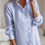 Temperament Commuter Buttoned Long Sleeve Shirt