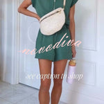 Buttery Touch Half-Zip Short Sleeve Sweatshirt and Elastic Waist Pocket Casual Shorts Set