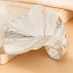Fashion Irregular Ginkgo Leaf Shape Alloy Ring