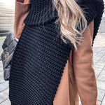 Winter handmade thick wool knitted scarf