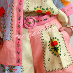 Lily Song Linen Blend Unique Print Short Sleeve Shirt and Belted Pocket Shorts Set