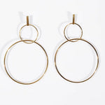 Double Hoop Drop Earrings