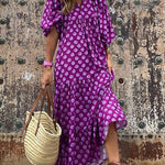 Fabulous Time Puff Sleeve Tiered Midi Dress