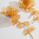 Fashionable Tassel Floral Mermaid Pearlescent Earrings